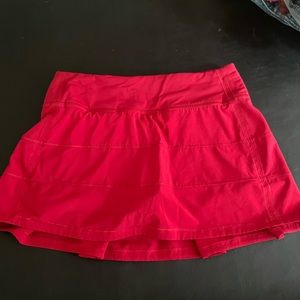 Red Pace Rival Lululemon Skirt